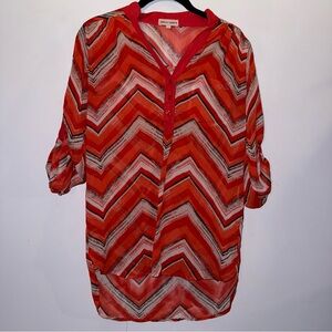Sequin Hearts women’s size small top orange